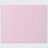 Elegantes rosa und weißes Gingham-Muster Geschenkpapier (Flach)