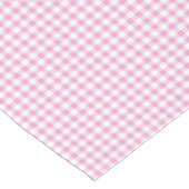 Elegantes rosa und weißes Gingham-Muster Kurzer Tischläufer (Ecke)