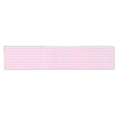 Elegantes rosa und weißes Gingham-Muster Kurzer Tischläufer (Horizontal)