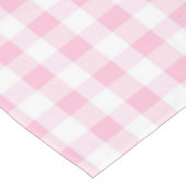 Elegantes rosa und weißes Gingham-Muster Tischdecke (Schrägansicht)