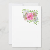 Elegantes Rosa Verlobung Abendessen Einladung (Rückseite)