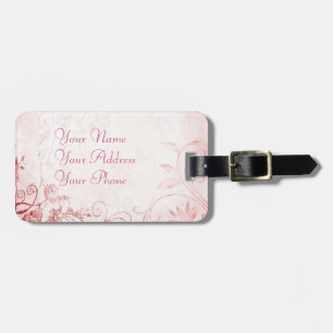 Elegantes Rosa Vintag Gepäckanhänger