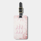 Elegantes Rosa Vintag Gepäckanhänger (Vorderseite vertikal)