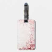Elegantes Rosa Vintag Gepäckanhänger (Rückseite vertikal)