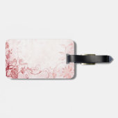 Elegantes Rosa Vintag Gepäckanhänger (Rückseite horizontal)