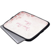Elegantes Rosa Vintag Laptopschutzhülle (Vorne Knopf)