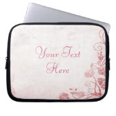 Elegantes Rosa Vintag Laptopschutzhülle (Vorderseite)