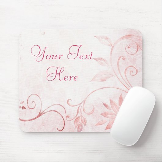 Elegantes Rosa Vintag Mousepad (Mit Mouse)