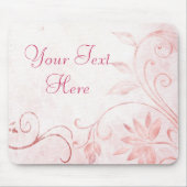 Elegantes Rosa Vintag Mousepad (Vorne)
