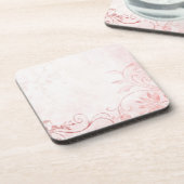 Elegantes Rosa Vintag Untersetzer (Linke Seite)