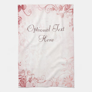 Elegantes Rosa Vintage Handtuch