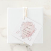 Elegantes rosa Wappen Erstkommunion Geschenkanhänger (Beispiel)