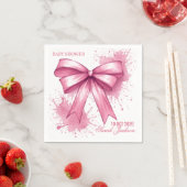 Elegantes rosa Wasserfarben-Band Serviette (Beispiel)