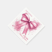 Elegantes rosa Wasserfarben-Band Serviette (Ecke)