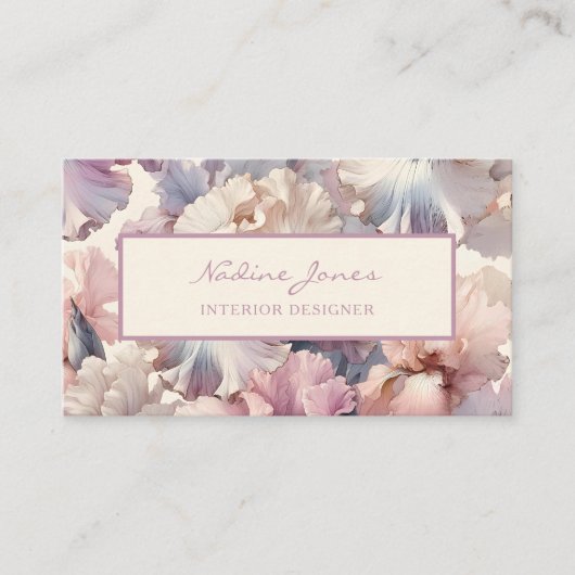Elegantes Rosa Wasserfarben Beruflich Visitenkarte (Vorderseite)