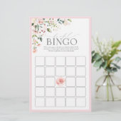 Elegantes rosa Wasserfarben Bingo Bingo (Stehend Vorderseite)