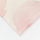 Elegantes rosa Wasserfarben-Blumenmuster Fleecedecke (Ecke)