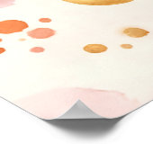 Elegantes rosa Wasserfarben-Blumenmuster Poster (Ecke)