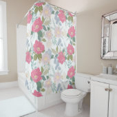 Elegantes rosa Wasserfarben Duschvorhang (Beispiel)