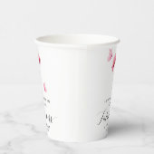 Elegantes rosa Wasserfarben Pappbecher (Rechts)