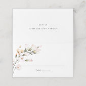 Elegantes Rosa Wasserfarben Platzkarte (Außenseite Aufgefaltet)