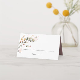 Elegantes Rosa Wasserfarben Platzkarte