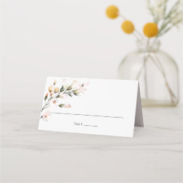 Elegantes Rosa Wasserfarben Platzkarte