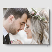 Elegantes rosa Wasserfarbenspiel Hochzeitliches Gä Gästebuch (Rückseite)