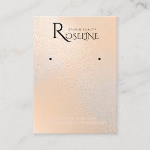 Elegantes, rosa Watercolor-Ohrring-Display Visitenkarte