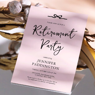 Elegantes Rosa Weibliches Party Einladung
