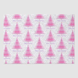 Elegantes, rosa Weihnachtsbaumgeschenk Seidenpapier