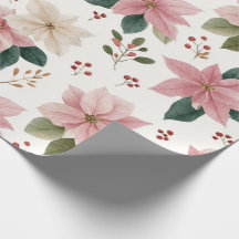 Elegantes rosa Weihnachtsverpackungspapier mit Wei