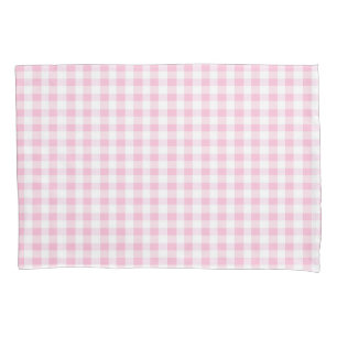 Elegantes Rosa-Weiß-Karo-Muster Kissenbezug