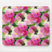 Elegantes rosa-weiße Eingeweihte Blume-Muster Mousepad (Vorne)