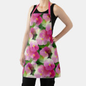 Elegantes rosa-weiße Eingeweihte Blume-Muster Schürze (InSitu)