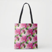 Elegantes rosa-weiße Eingeweihte Blume-Muster Tasche (Vorderseite)