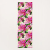 Elegantes rosa-weiße Eingeweihte Blume-Muster Yogamatte (Rückseite)