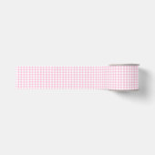 Elegantes rosa-weißes Gingham-Muster  Ripsband (Vorderseite)