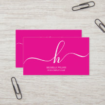 Elegantes Rosa Weißes Monogramm Anfangsbuchstabe S