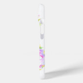 Elegantes, rosa, weißes Peelinggeflecht Case-Mate iPhone Hülle (Rückseite / Links)