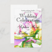 Elegantes, rosa, weißes Peelinggeflecht Einladung (Vorne/Hinten)