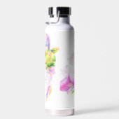 Elegantes, rosa, weißes Peelinggeflecht Trinkflasche (Rechts)