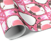 Elegantes rosa Weißes Wasserfarben Stilvolles Must Geschenkpapier (Rolleneckpunkt)