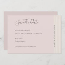 Elegantes Rosa WoodGrain Save the Date Hochzeit
