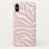 Elegantes Rosa Zebra Weißes Tier Print Case-Mate iPhone Hülle (Rückseite)