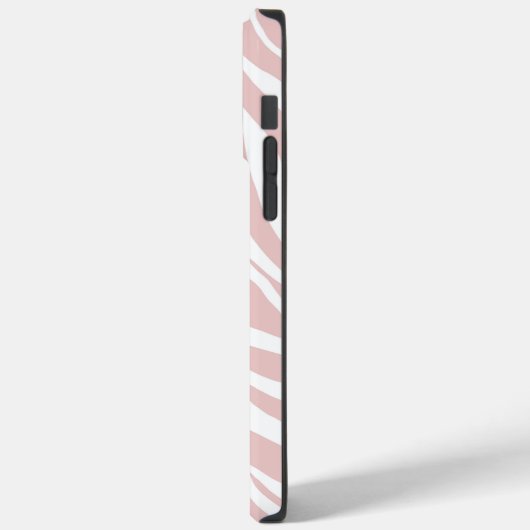 Elegantes Rosa Zebra Weißes Tier Print Case-Mate iPhone Hülle (Rückseite / Links)