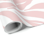 Elegantes Rosa Zebra Weißes Tier Print Geschenkpapier (Rolleneckpunkt)