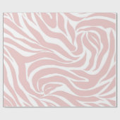 Elegantes Rosa Zebra Weißes Tier Print Geschenkpapier (Flach)