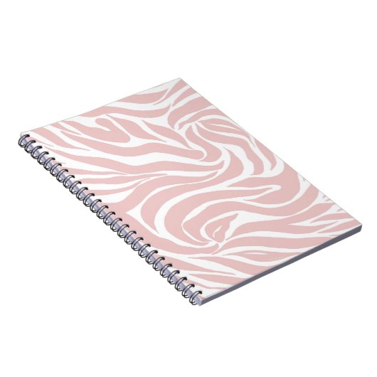 Elegantes Rosa Zebra Weißes Tier Print Notizblock (Rechte Seite)