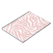 Elegantes Rosa Zebra Weißes Tier Print Notizblock (Linke Seite)